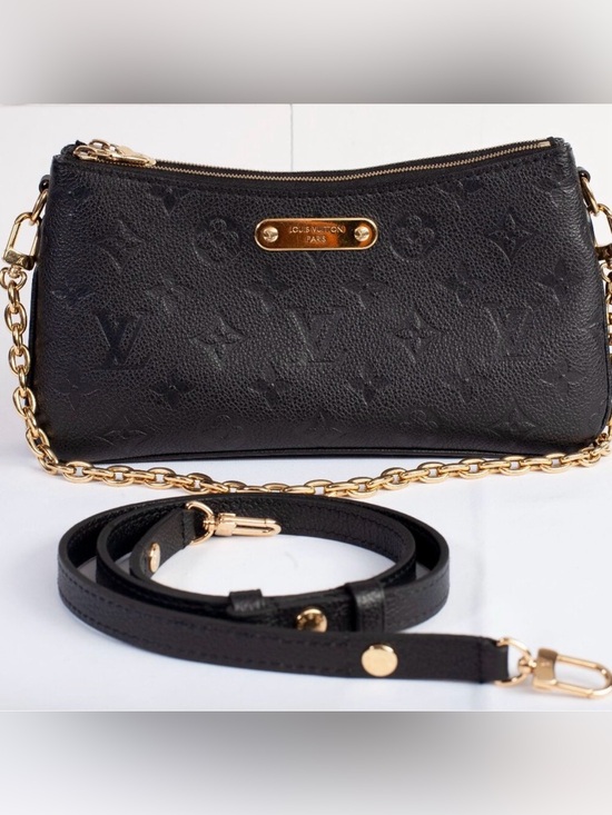 Louis Vuitton Handbags - Authentic Louis Vuitton Black Monogram Empreinte Leather Liv Pochette